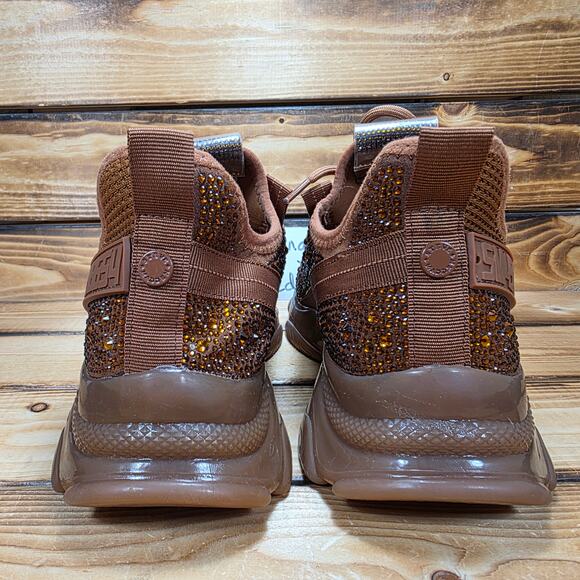 Steve Madden Maxima Sneakers Women’s Size 10 – Brown Rhinestone Chunky Knit - Picture 11 of 11